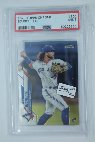 Bo Bichette 2020 Topps Chrome Rookie Card PSA Mint 9