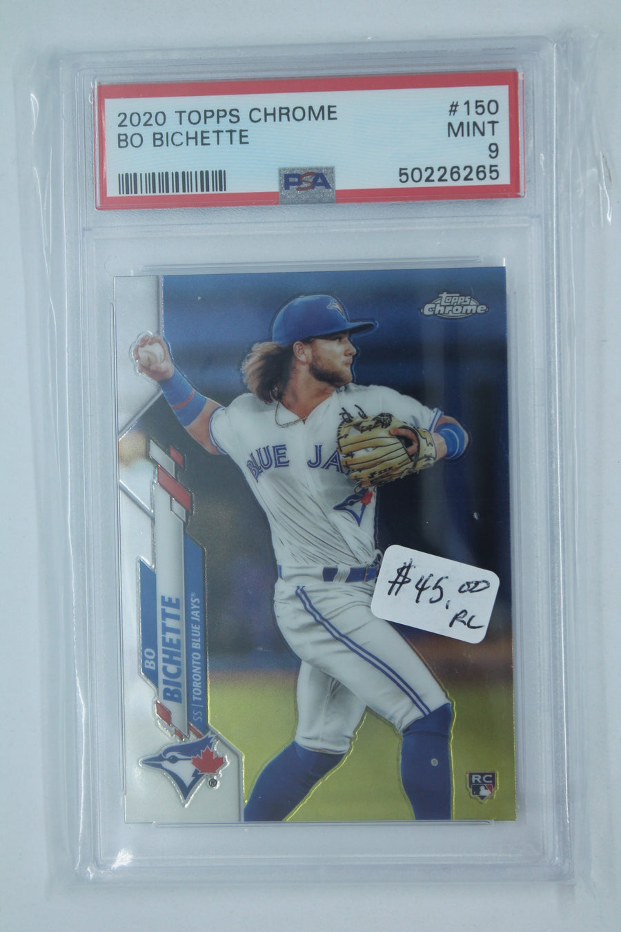 Bo Bichette 2020 Topps Chrome Rookie Card PSA Mint 9