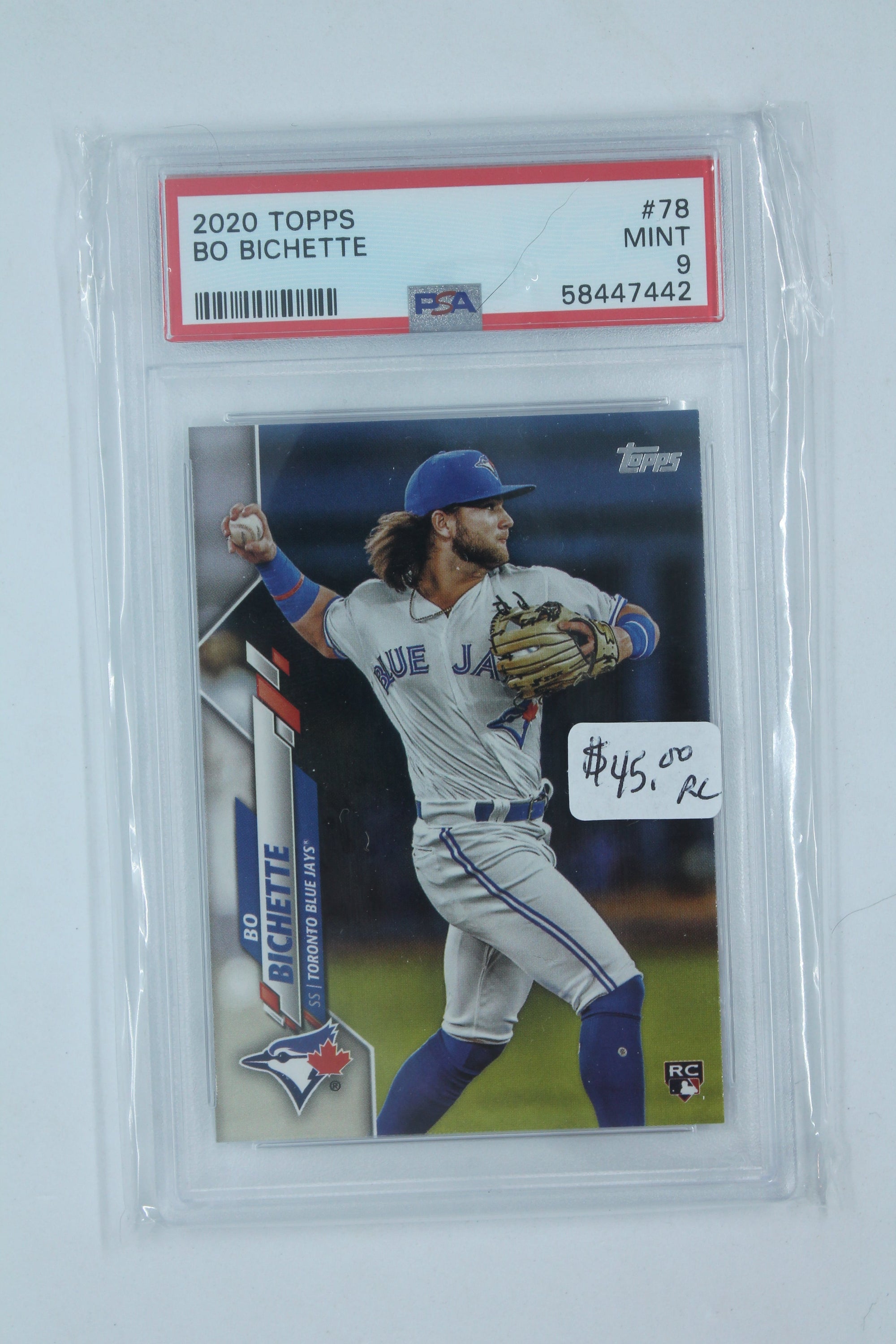 Bo Bichette 2020 Topps Rookie Card - Graded PSA 9