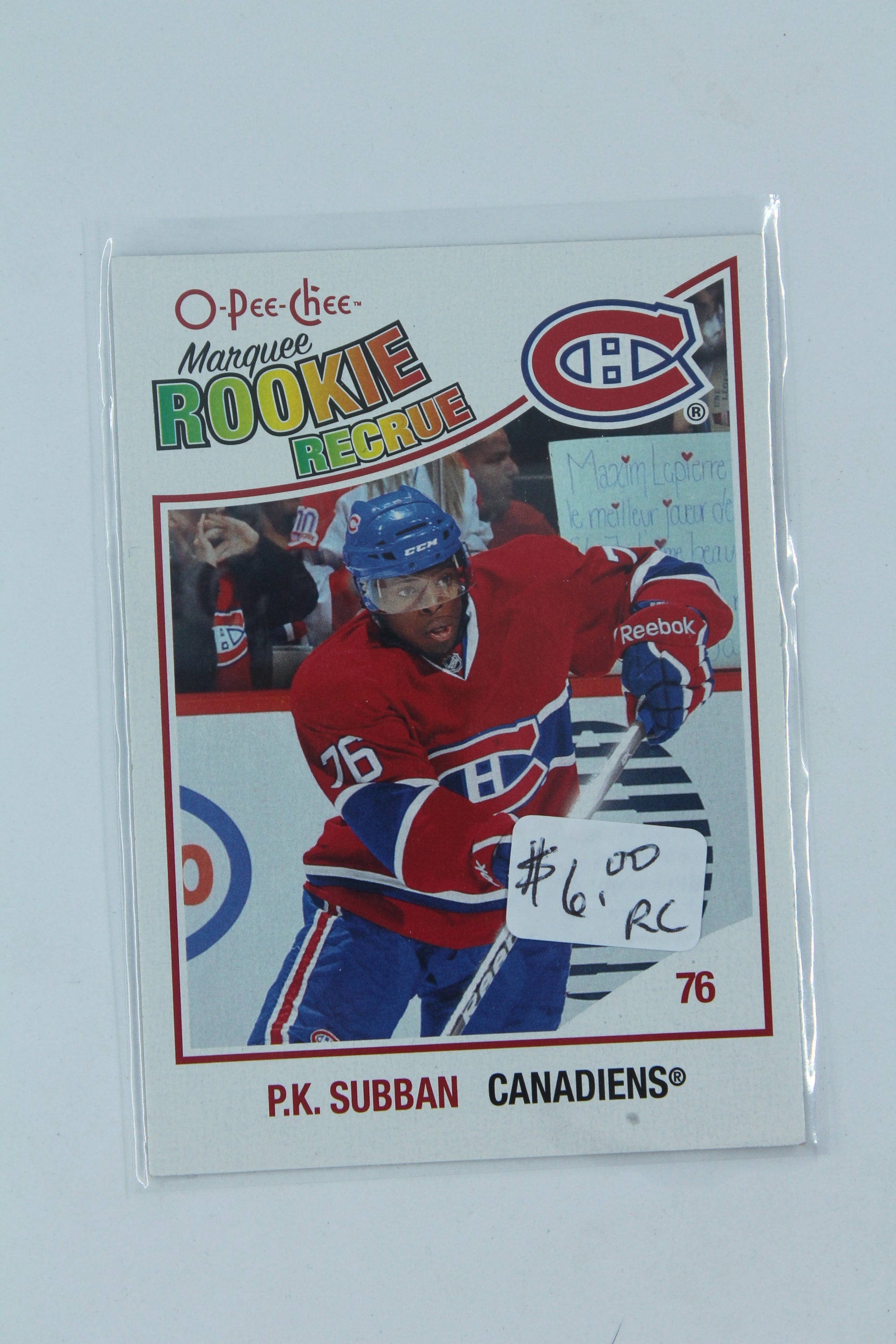 P.K. Subban 2010-11 O-Pee-Chee Marquee Rookies Rookie Card