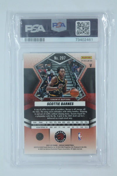 Scottie Barnes 2021-22 Panini Mosaic Variation - Fast Break Rookie Card PSA GEM MT 10