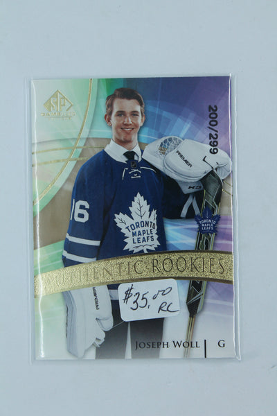 Joseph Woll 2020-21 Upper SP Game Used - Golden Burst Rookie Card #200/299