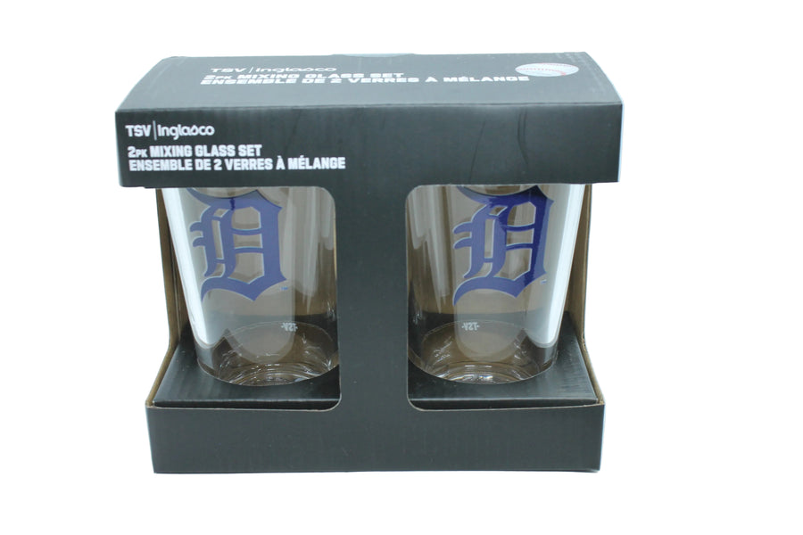 MLB Detroit Tigers "Logo" 2 pack Mixing Glass Set