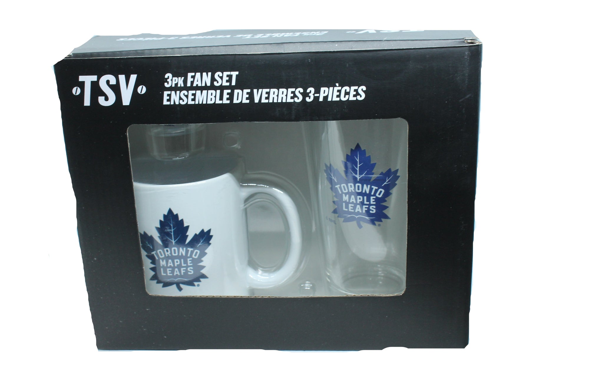 NHL Toronto Maple Leafs Logo 3 Glass Collection Gift Set