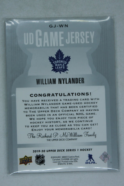 William Nylander 2019-20 Upper Deck Game Jersey Card - White