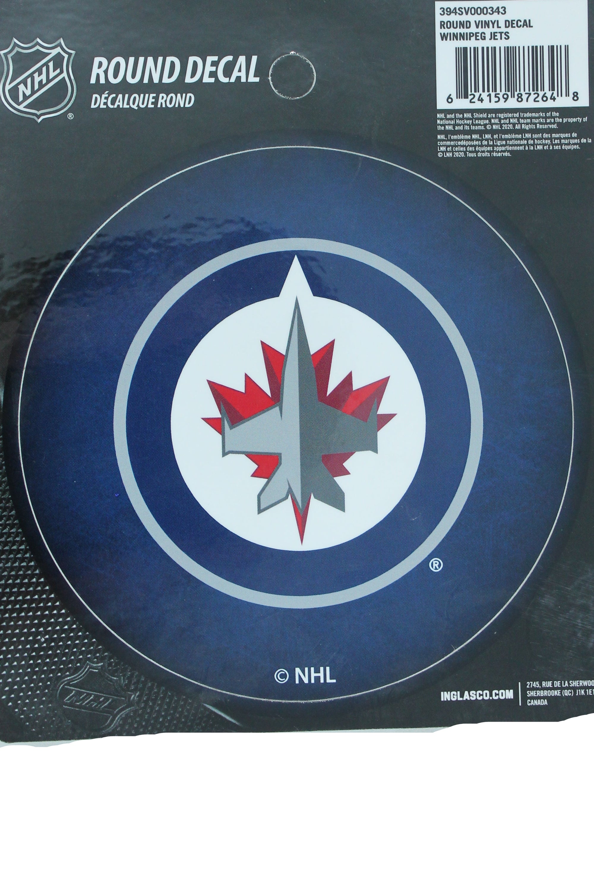 NHL Winnipeg Jets Round Vinyl Decal
