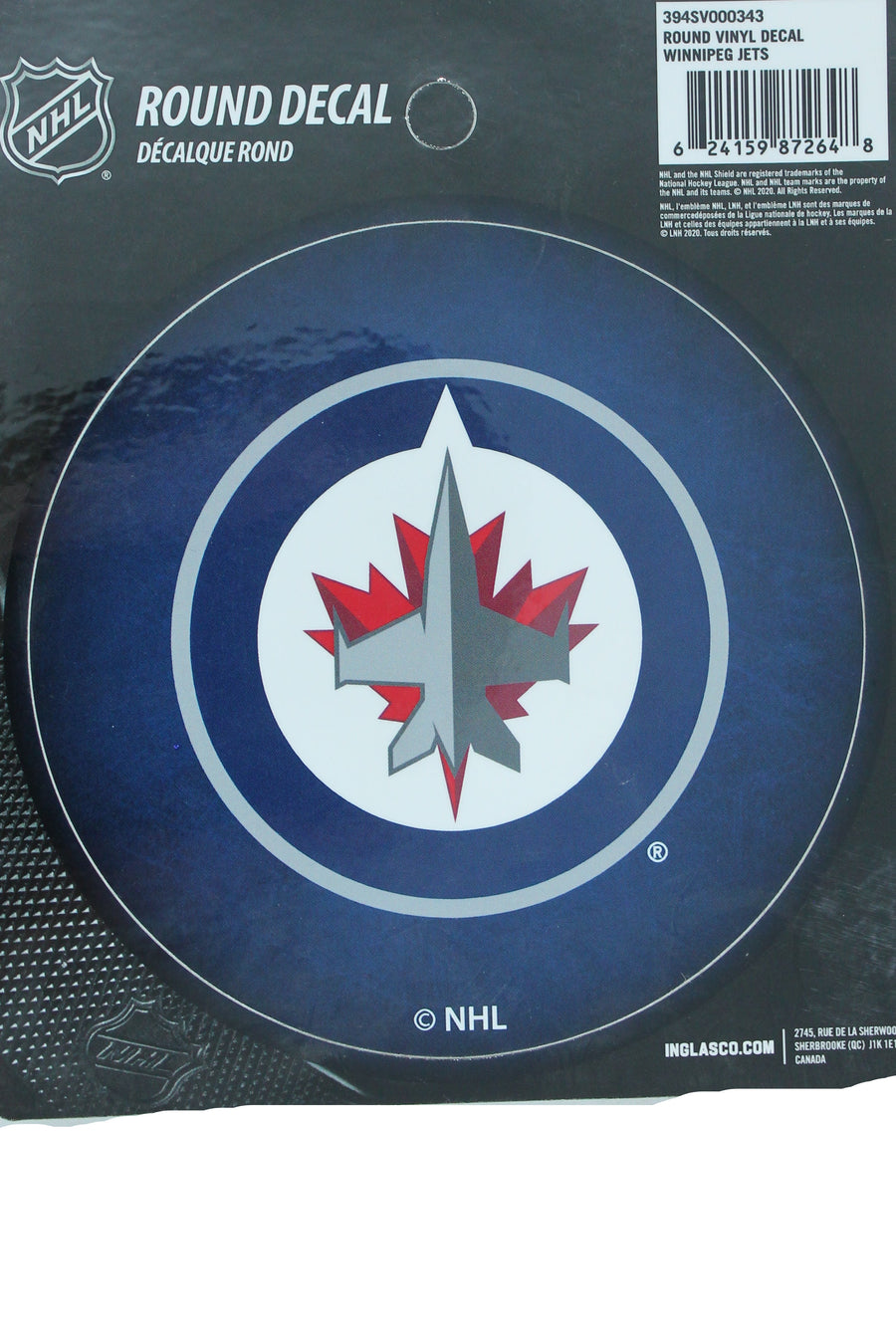NHL Winnipeg Jets Round Vinyl Decal