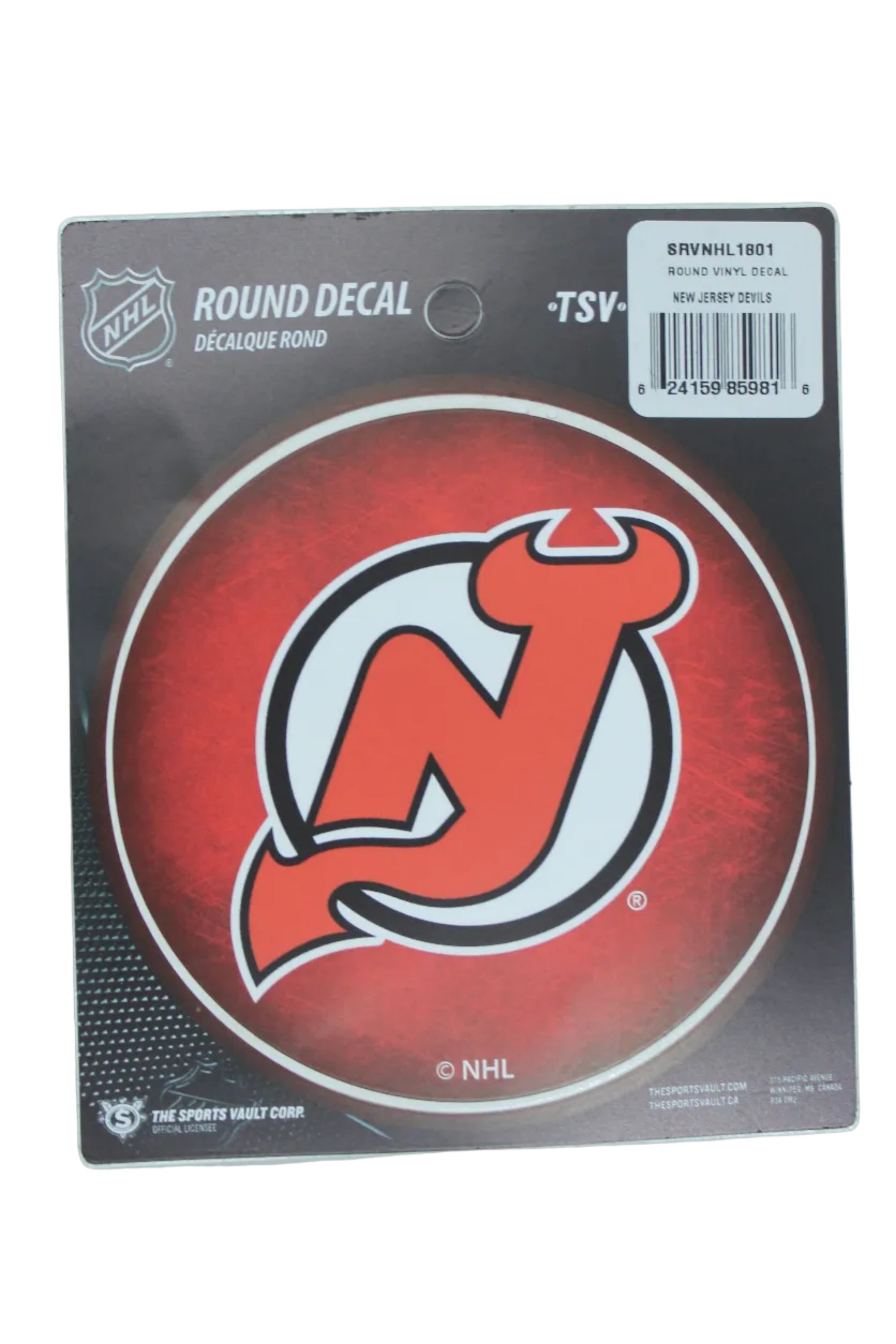 NHL New Jersey Devils Round Vinyl Decal