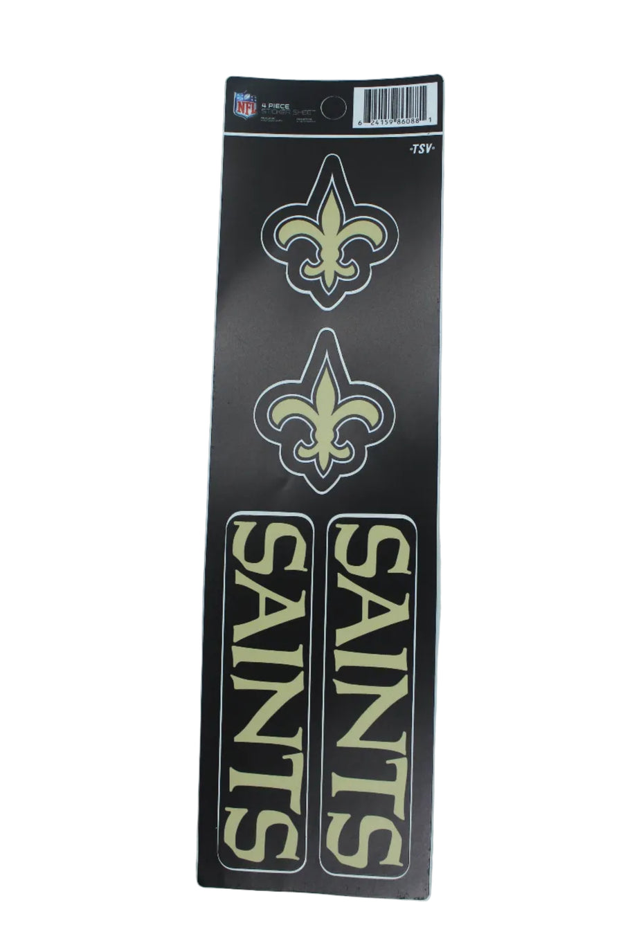 NFL New Orleans Saints 4 piece Sticker Sheet