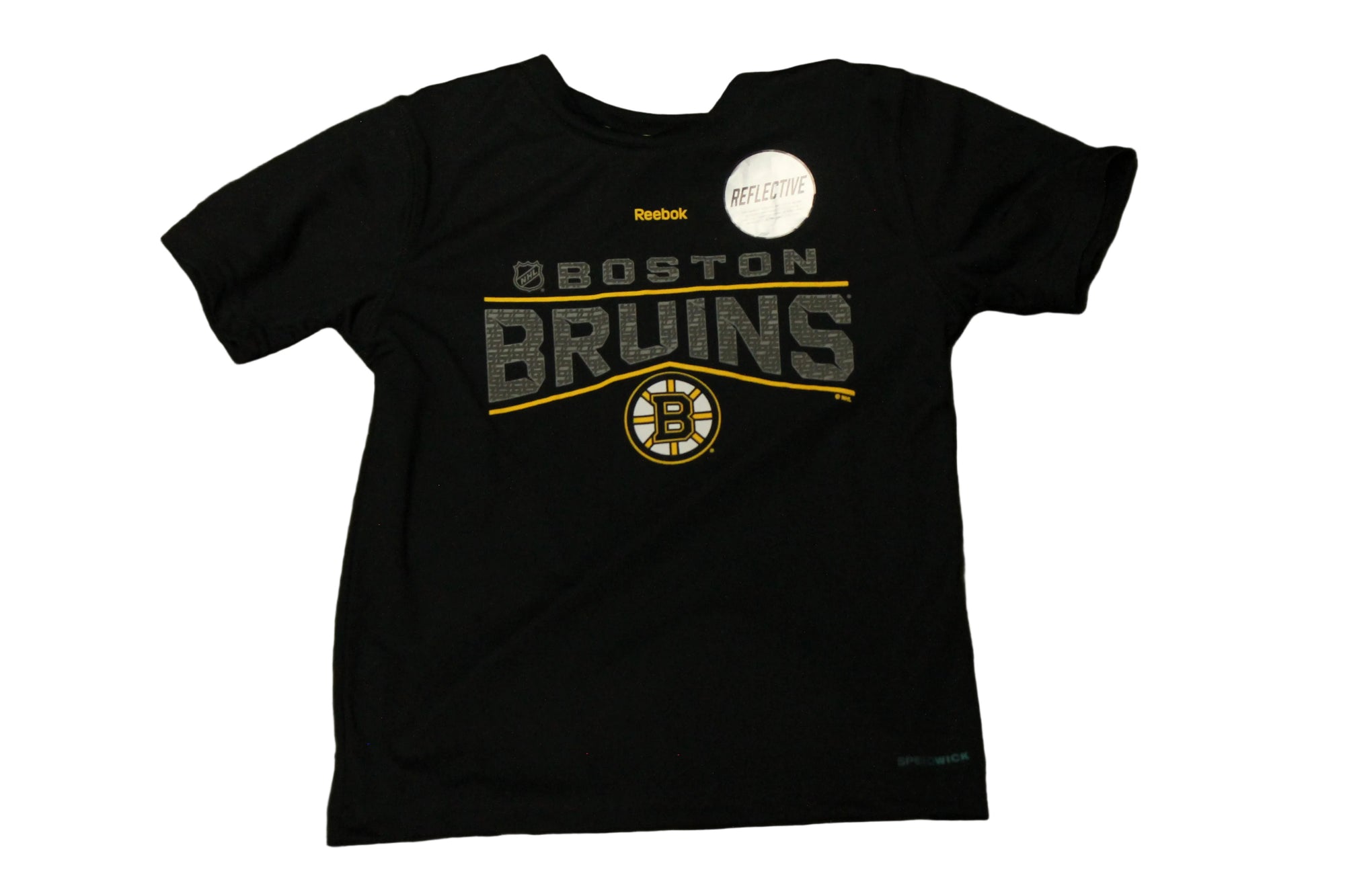 NHL Boston Bruins Kids Reebok Centre Ice Reflective Tee