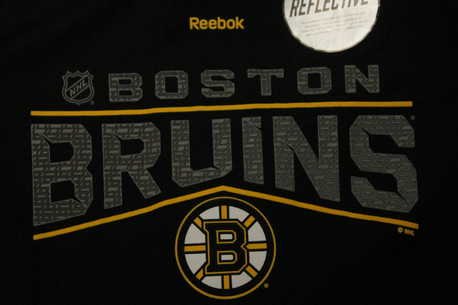 NHL Boston Bruins Kids Reebok Centre Ice Reflective Tee
