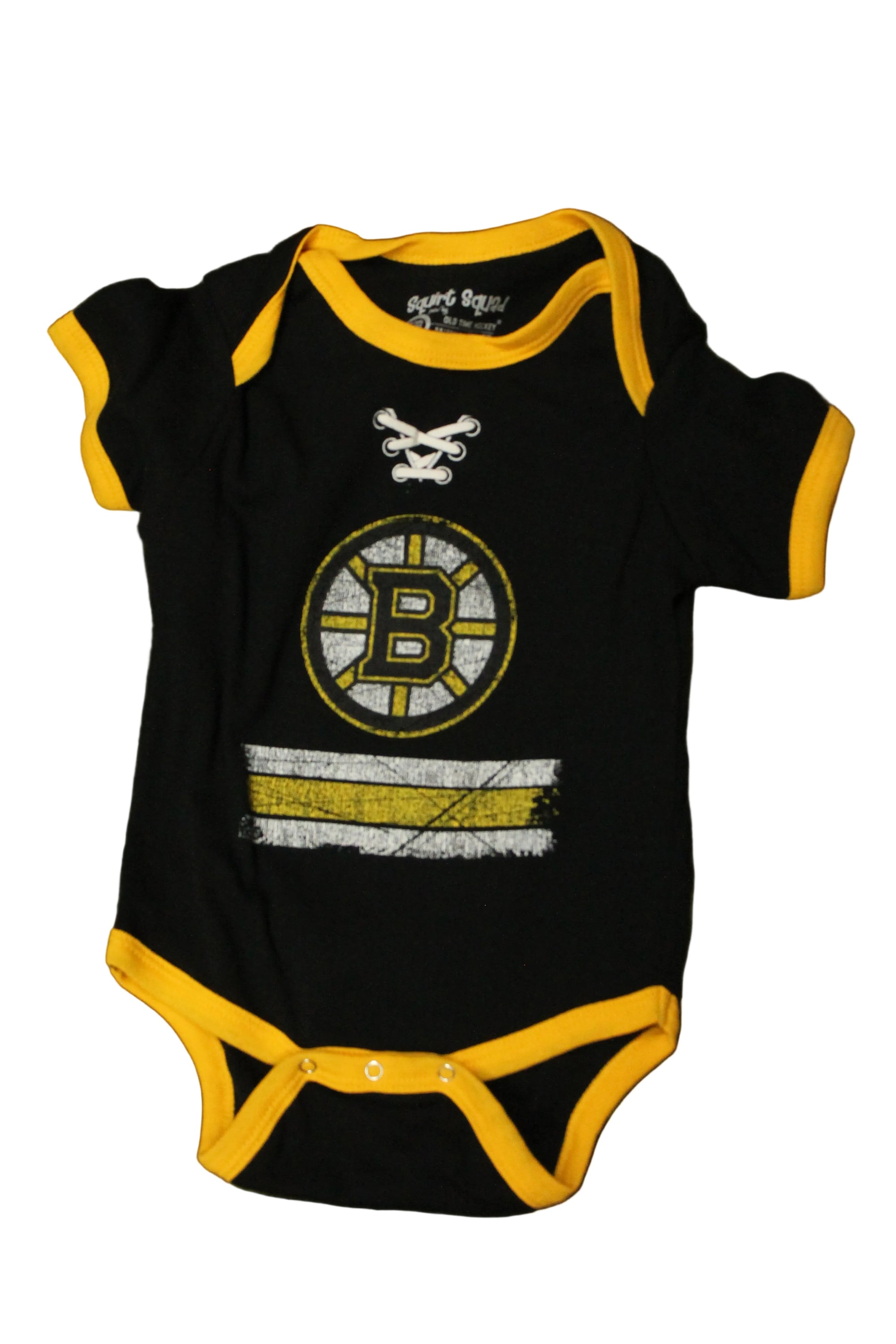 NHL Boston Bruins Old Time Hockey Infant 3pc Bodysuit Set