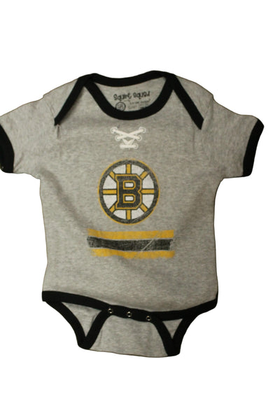 NHL Boston Bruins Old Time Hockey Infant 3pc Bodysuit Set