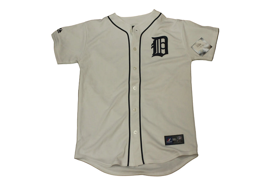MLB Detroit Tigers Youth Verlander #35 Majestic Jersey - White - XLarge
