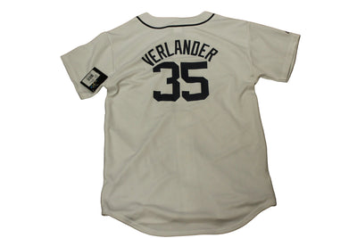 MLB Detroit Tigers Youth Verlander #35 Majestic Jersey - White - XLarge