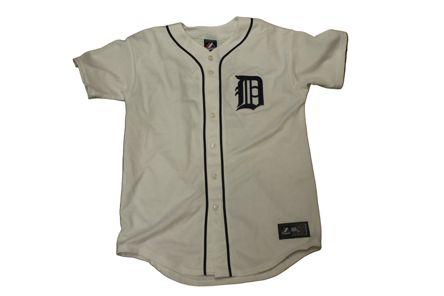 MLB Detroit Tigers Youth Verlander #35 Majestic Jersey - White - XLarge