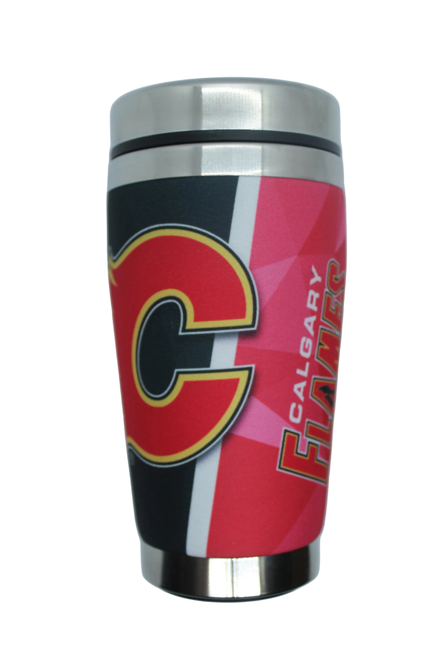 NHL Calgary Flames Mugzie Stainless Steel Travel Mug with Neoprene Cover