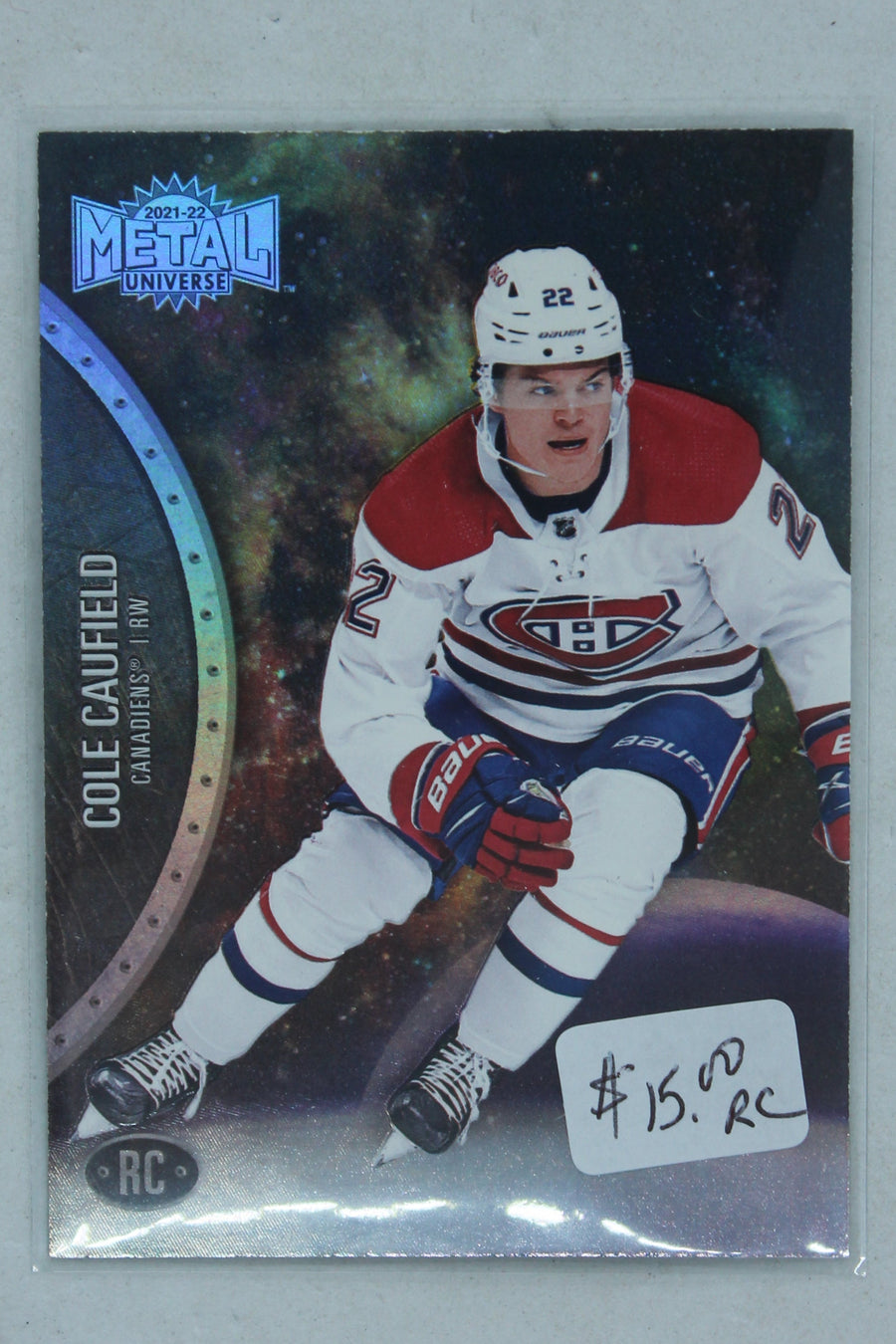 Cole Caufield 2021-22 Skybox Metal Universe Spectrum Rookies Rookie Card