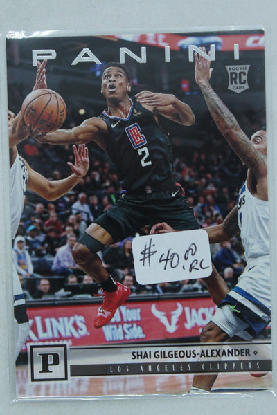 Shai Gilgeous Alexander 2018 Panini Chronicles Rookie Card