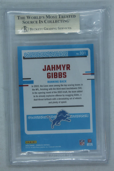 Jahmyr Gibbs 2023 Panini Donruss Rated Rookie - Rookie Card - Beckett 9.5 Gem Mint