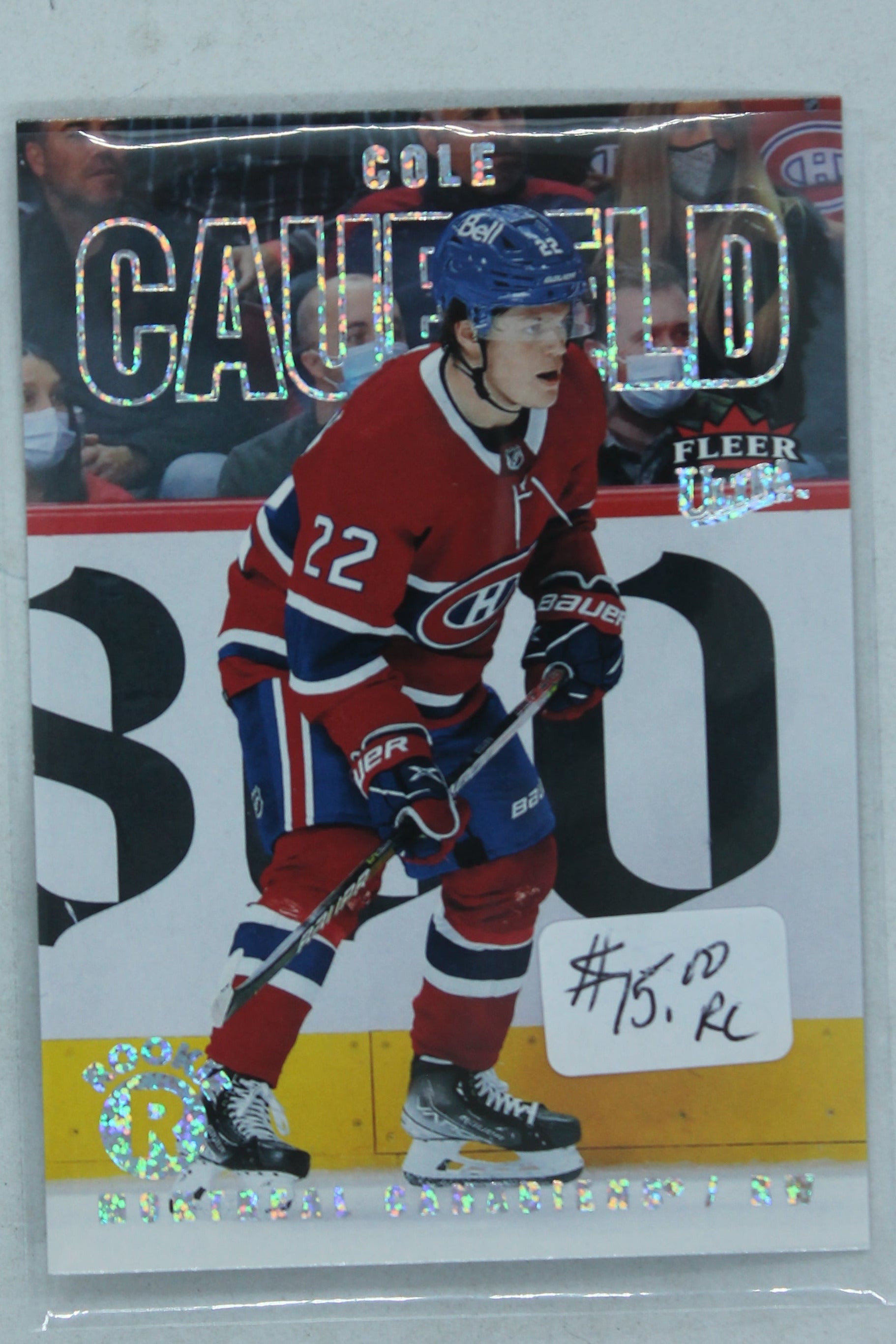 Cole Caufield 2021-22 Upper Deck Fleer Ultra Silver Foil Rookies Rookie Card