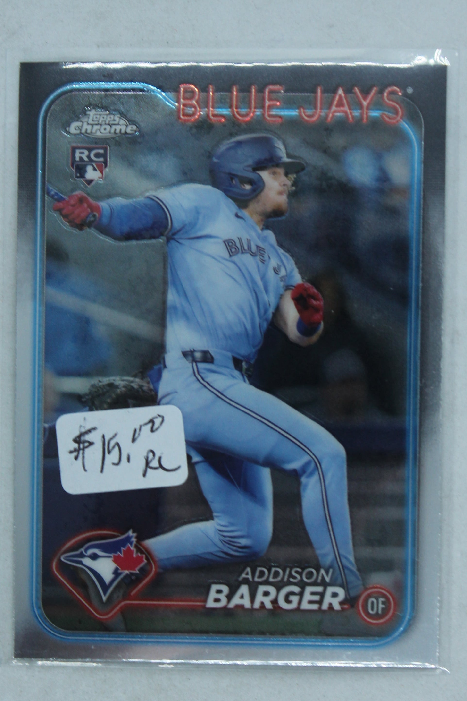 Addison Barger 2024 Topps Chrome Update Series Rookie Card