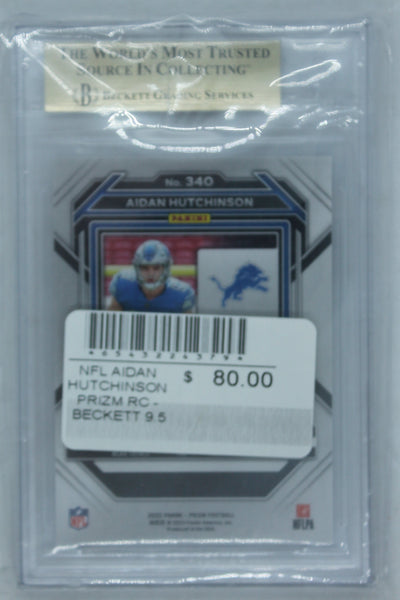 Aidan Hutchinson 2022 Panini Prizm Rookie Card - Beckett 9.5 Gem Mint