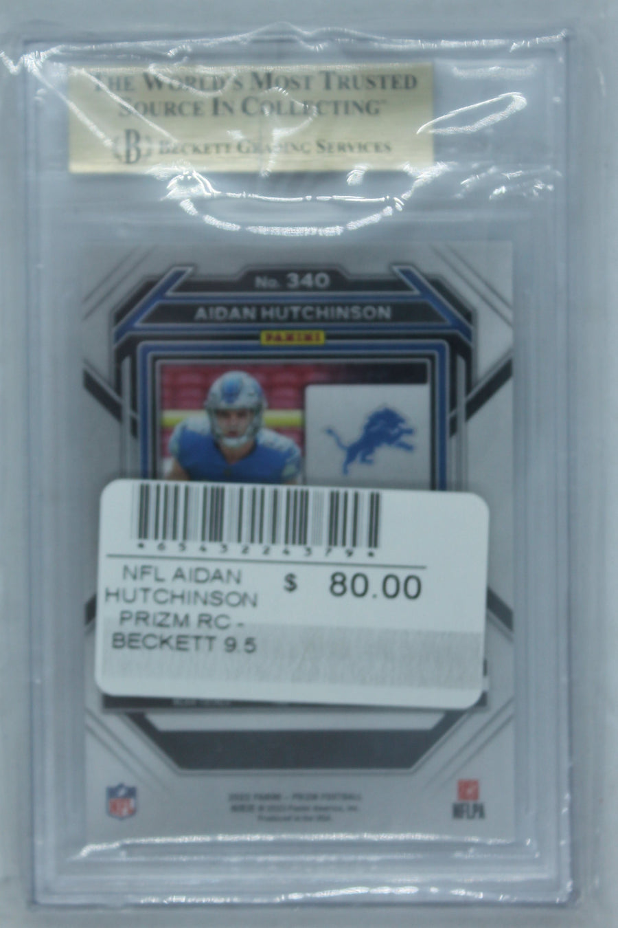 Aidan Hutchinson 2022 Panini Prizm Rookie Card - Beckett 9.5 Gem Mint