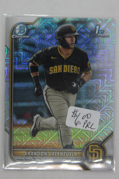 2022 Bowman Chrome - Prospects Mojo Refractor #BCP-28 Brandon Valenzuela PRC
