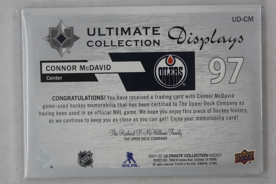 CONNOR McDAVID 2021-22 Ultimate Collection - Ultimate Display Jersey - Jersey Card