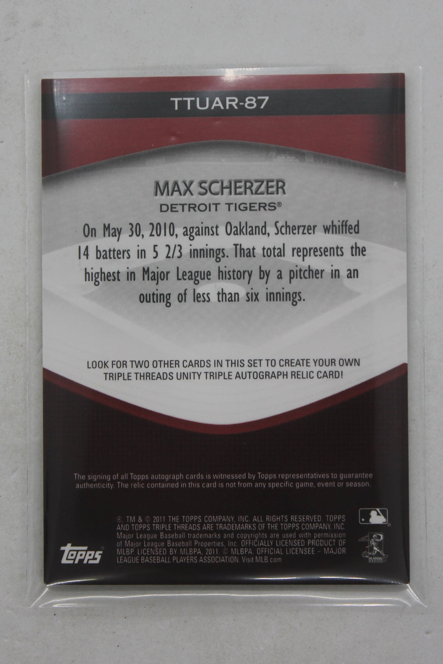 Max Scherzer Autograph with Game-Used Jersey