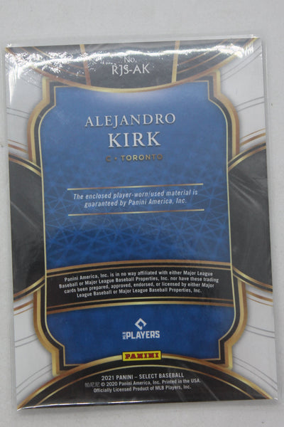 Alejandro Kirk 2021 Panini Select - Rookie Jumbo Swatches #RJS-AK.2 Jersey Rookie Year Card