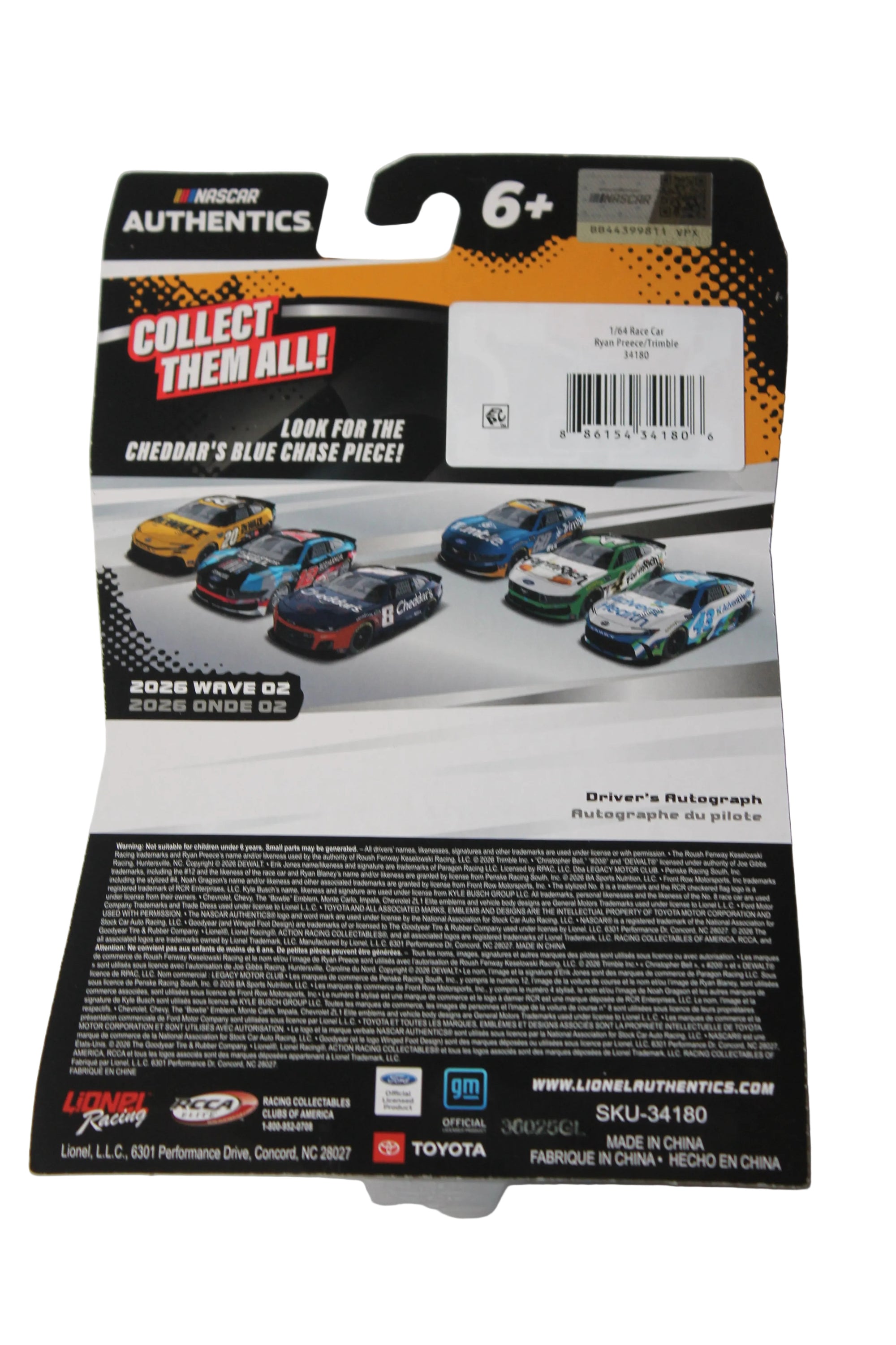 Nascar Authentics 1:64 Race Car Ryan Preece #60 - 2026 Wave 02