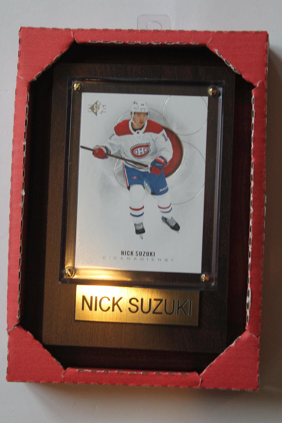 NHL Montreal Canadiens Nick Suzuki Plaque with SP Card