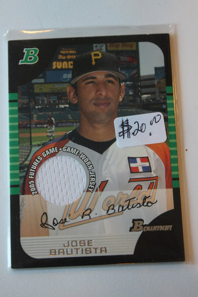 Jose Bautista 2005 Bowman Draft Picks & Prospects - Futures Game Jerseys Jersey Card