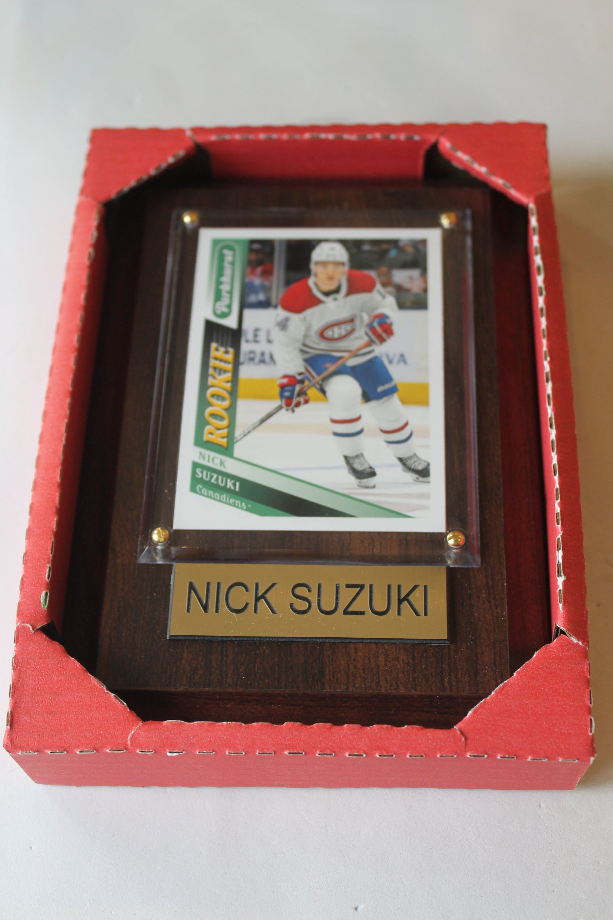 NHL Montreal Canadiens Nick Suzuki Plaque with Parkhurst Rookie Card