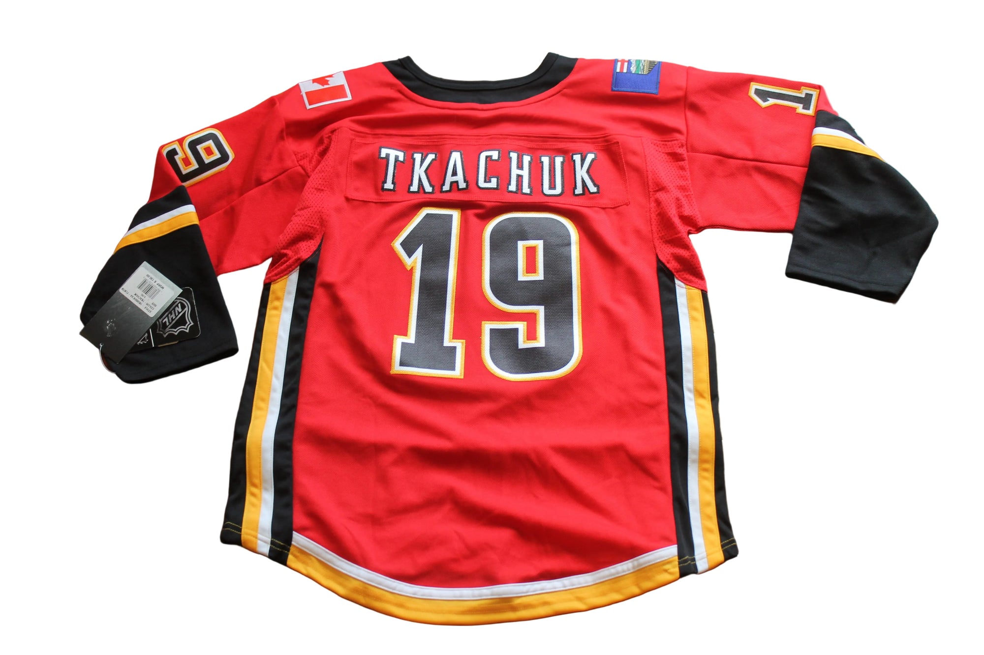 NHL Calgary Flames Youth Premier Tkachuk #19 Home Jersey (Sale)