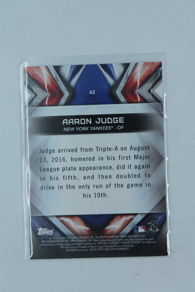 Aaron Judge Rookie Card  2017 Topps Fire