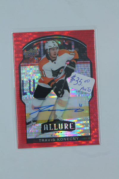 Travis Konecny  2020-21 Upper Deck Allure Red Rainbow Autograph