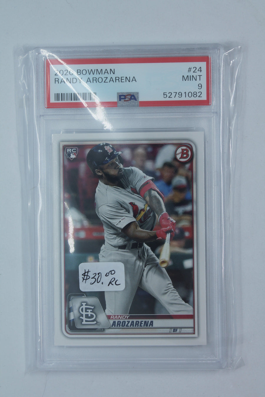 Randy Arozarena 2020 Bowman Rookie Card - PSA Mint 9