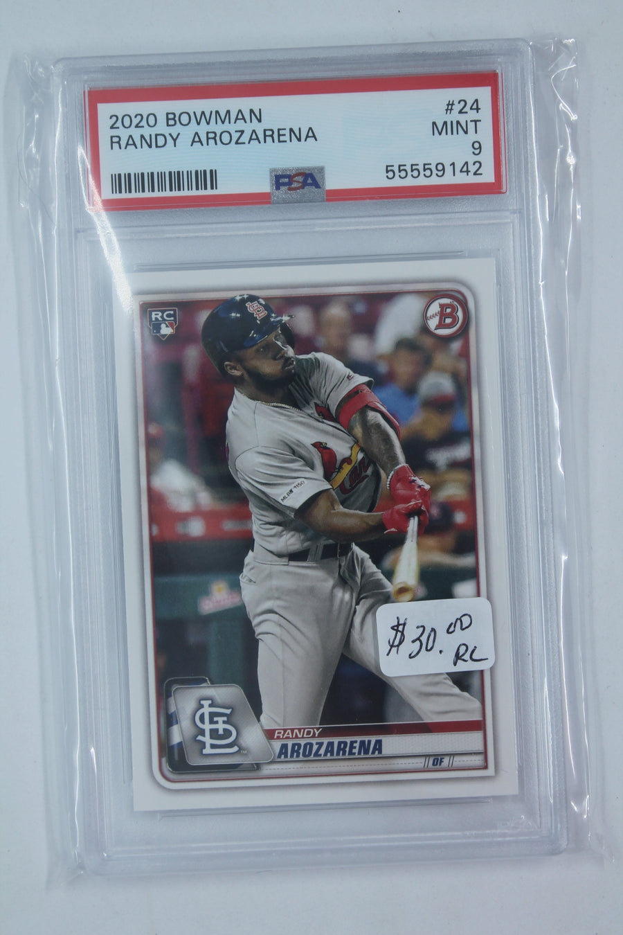 Randy Arozarena 2020 Bowman Rookie Card - PSA Mint 9