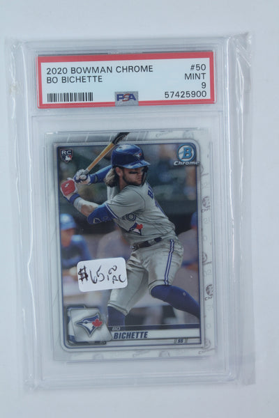 Bo Bichette  2020 Bowman Chrome Rookie Card - PSA Mint 9