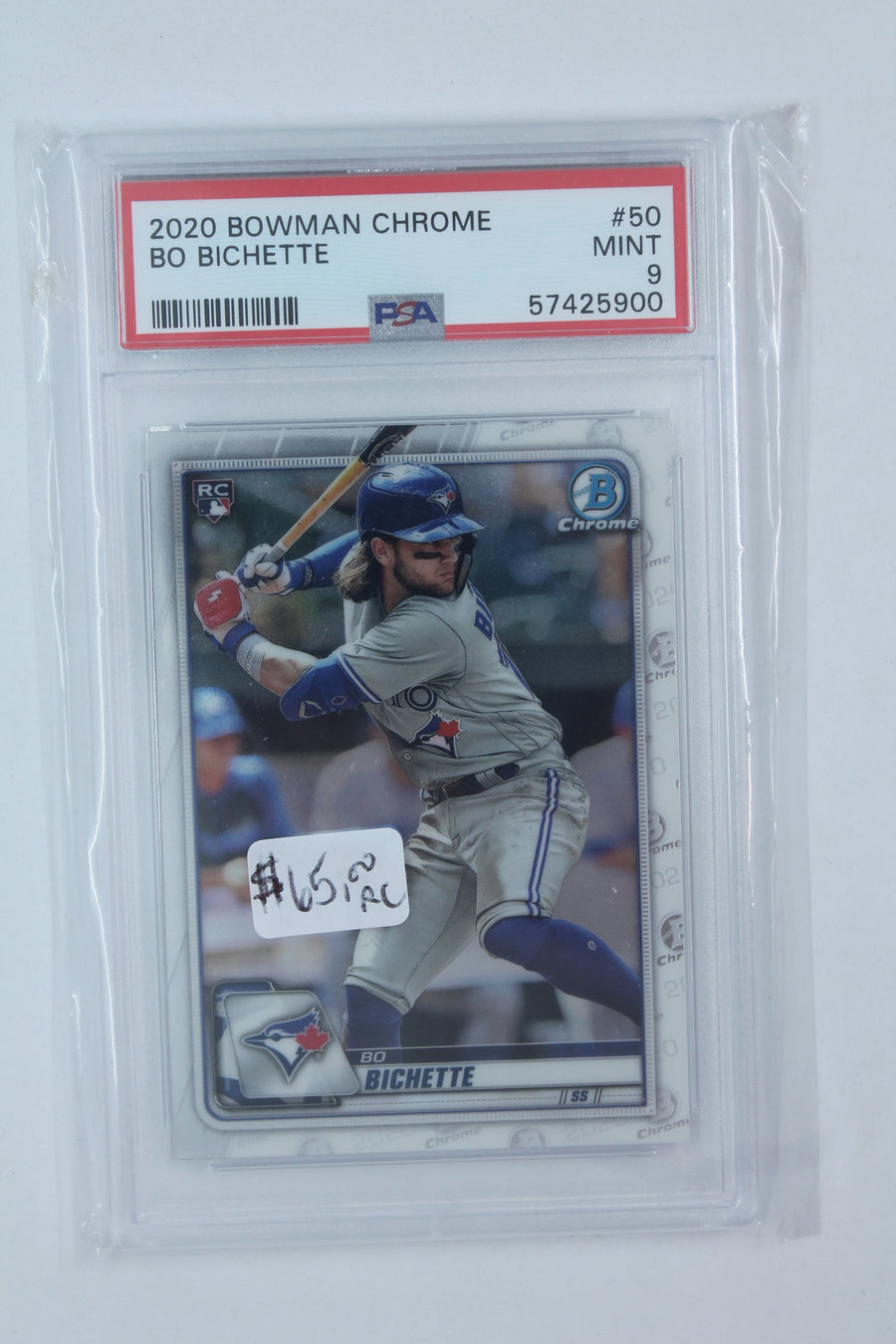Bo Bichette  2020 Bowman Chrome Rookie Card - PSA Mint 9