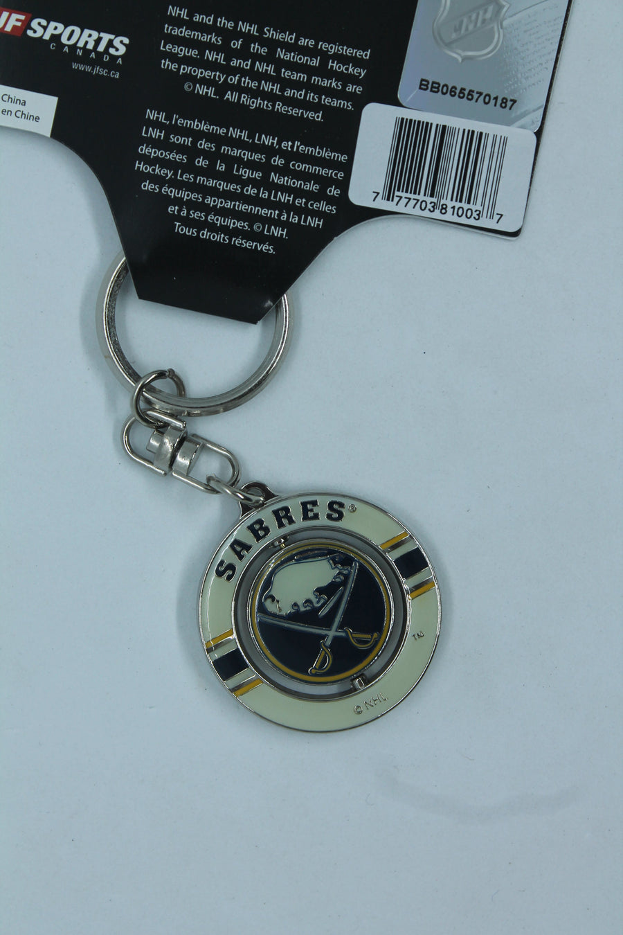 NHL Buffalo Sabres Spinner Keychain