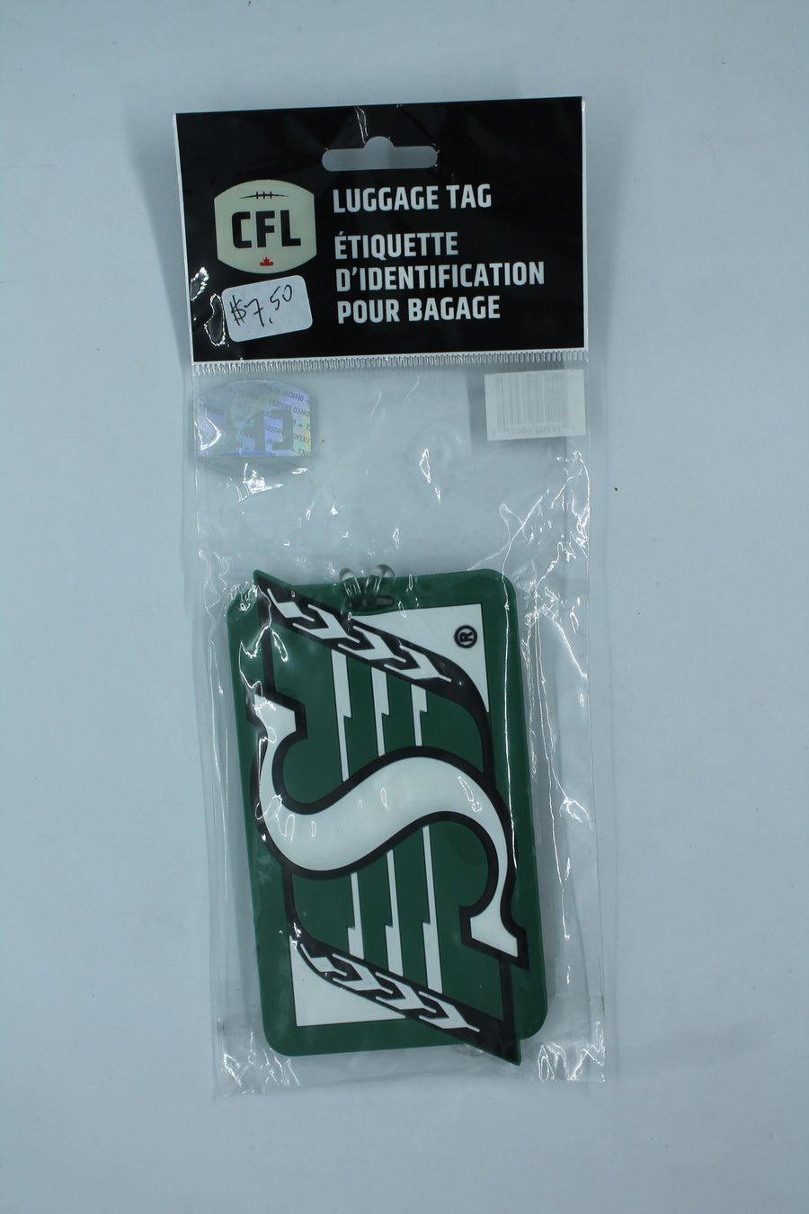 CFL Saskatchewan Roughriders Rubber Luggage Tag