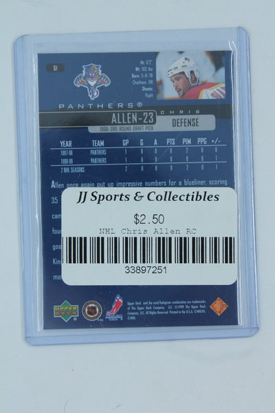 Chris Allen 1999-00 Upper Deck Rookie Card