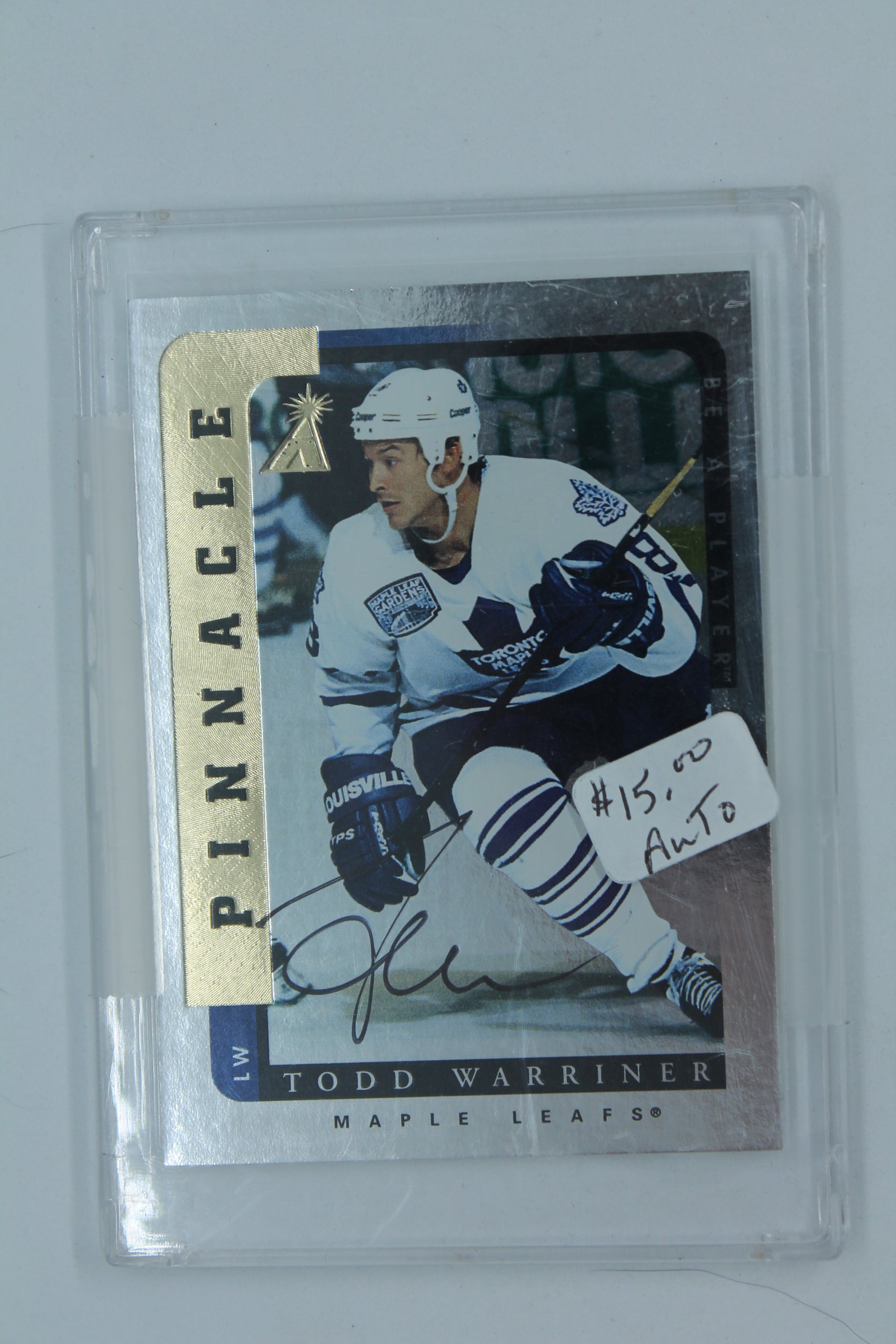 Todd Warriner 1996-97 Pinnacle Be A Player Silver Autographs Autographed Card