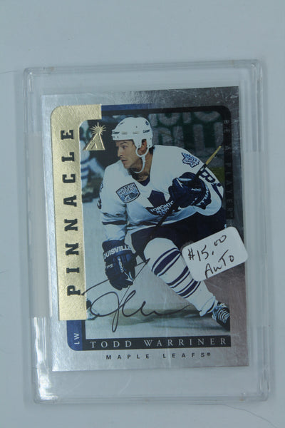 Todd Warriner 1996-97 Pinnacle Be A Player Silver Autographs Autographed Card