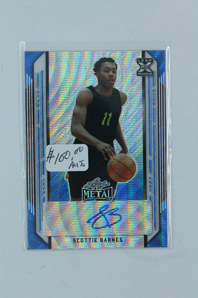 Scottie Barnes 2021-22 Leaf Metal - Autographs - Blue Wave #30/30