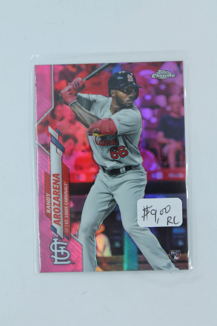 Randy Arozarena 2020 Topps Chrome Pink Refractor Rookie Card